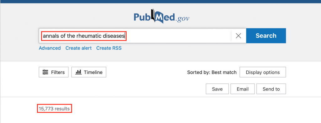 Annals of the Rheumatic Diseases search results