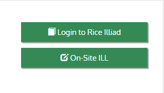 Screenshot of Rice ILLiad login.
